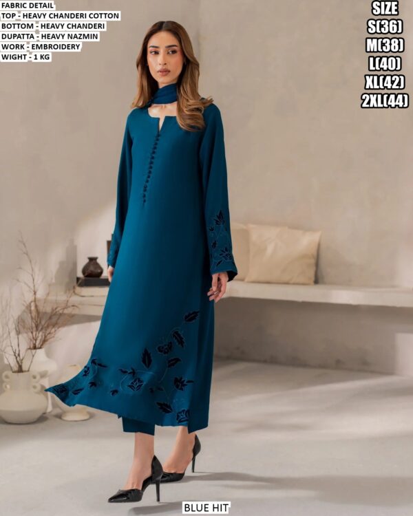 Elegant Heavy Chanderi Suit Set For Wedding And Festival Wear