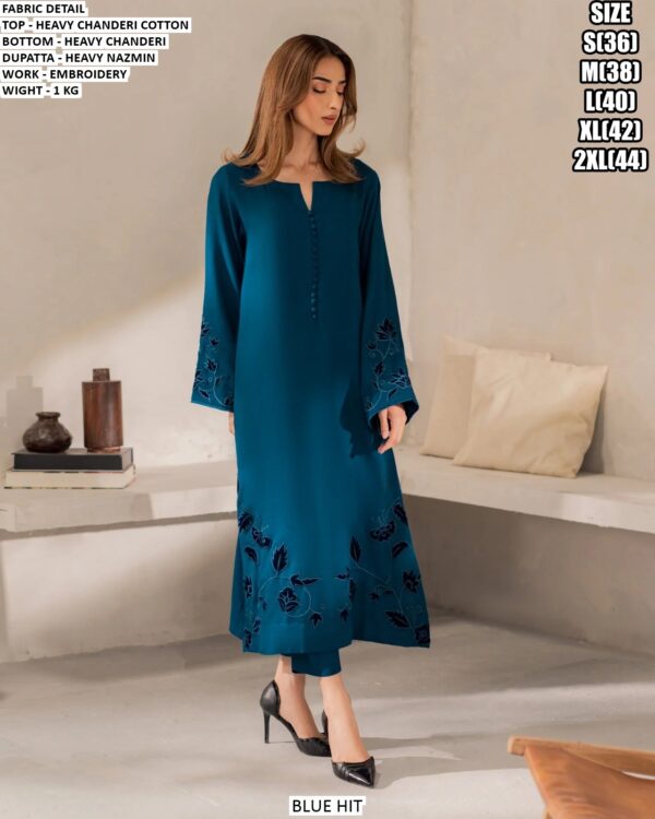 Elegant Heavy Chanderi Suit Set For Wedding And Festival Wear