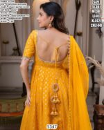 Chanderi Jacquard Anarkali Set With Embroidery Work