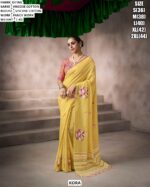 Premium Viscose Cotton Saree With Matching Blouse