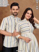 Matching Couple Cotton Kurta Tunic Outfit