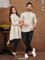 Matching Couple Cotton Kurta Tunic Outfit