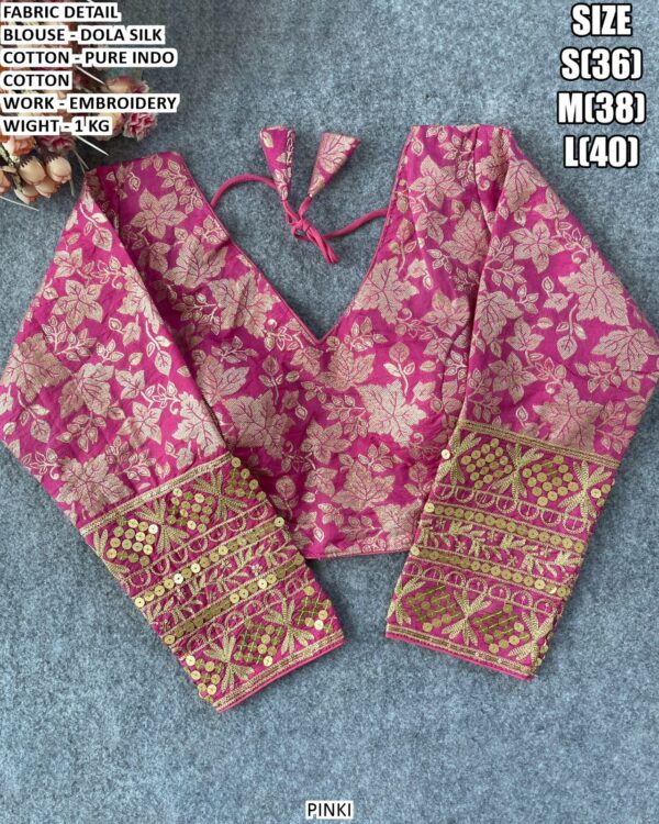 Dola Silk Blouse With Pure Indo Cotton