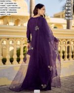 Premium Embroidered Chanderi Silk Set With Organza Dupatta