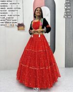 Georgette Bandhej Lehenga Choli With Jacket