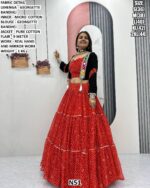 Georgette Bandhej Lehenga Choli With Jacket