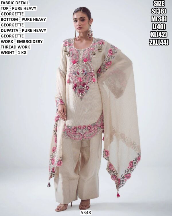 Pure Heavy Georgette Embroidered Suit Set