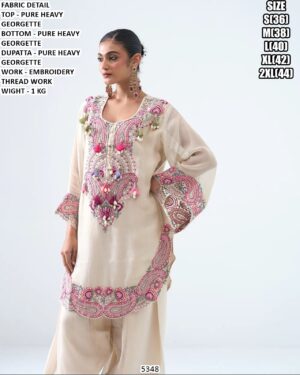 Pure Heavy Georgette Embroidered Suit Set