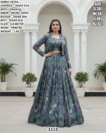 Elegant Tasar Silk Koti Style Lehenga