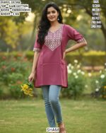 Designer Slub Cotton Casual Top For Women