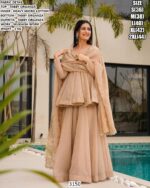 Premium Tabby Organza Suit Set With Mukaish Work