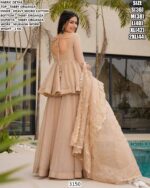 Premium Tabby Organza Suit Set With Mukaish Work