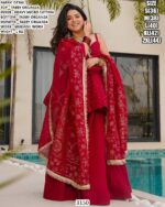 Premium Tabby Organza Suit Set With Mukaish Work