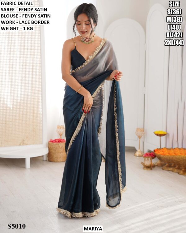 Premium Fendy Satin Saree For Women