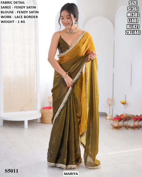 Premium Fendy Satin Saree For Women