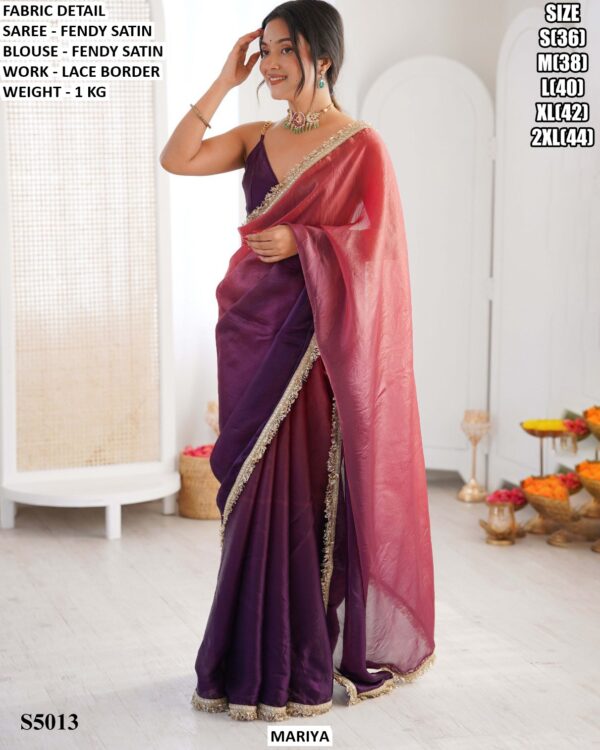 Premium Fendy Satin Saree For Women