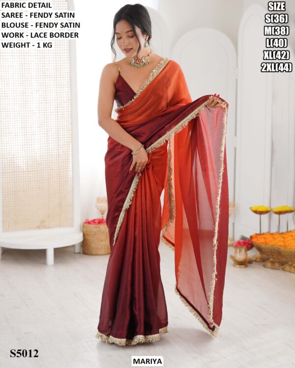 Premium Fendy Satin Saree For Women