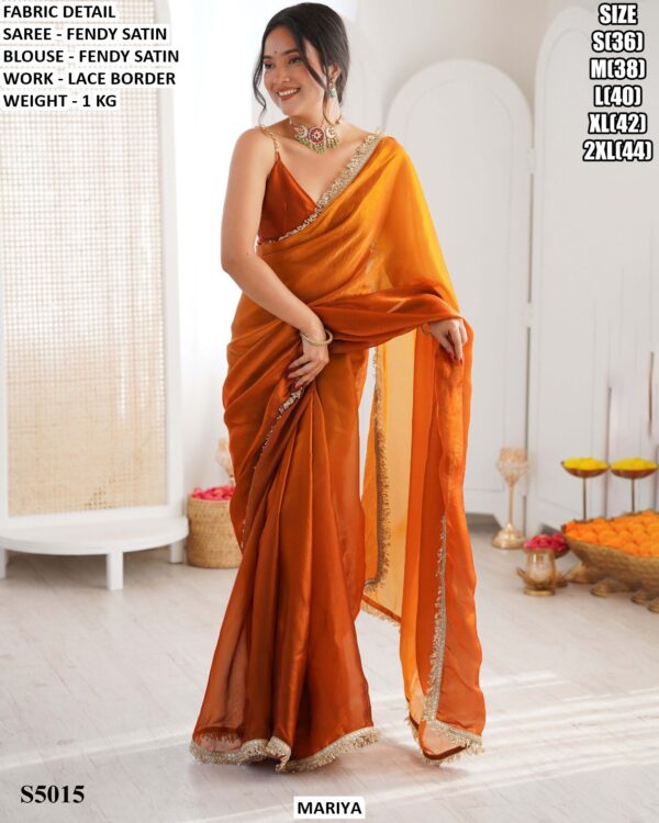 Premium Fendy Satin Saree For Women