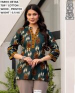 Comfortable Cotton Printed Office Wear Top