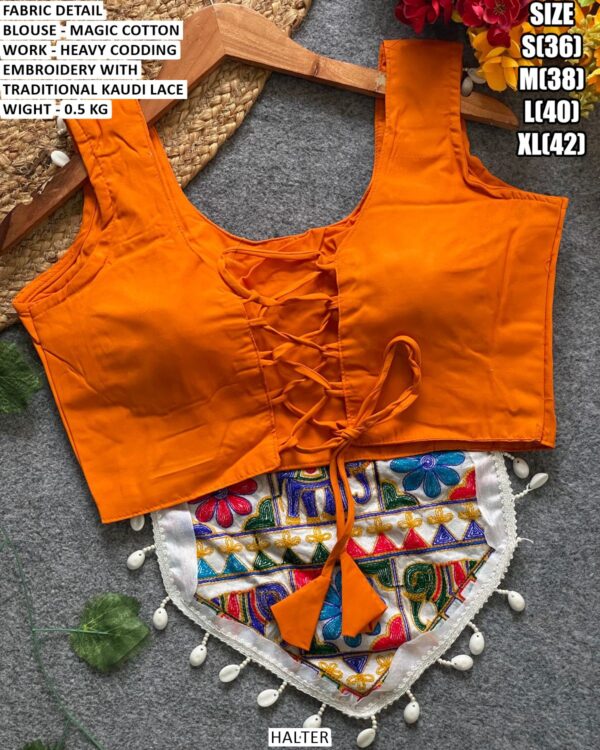 Traditional Kaudi Lace Embroidery Blouse