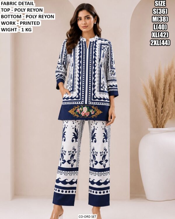 Elegant Casual Wear Poly Reyon Set