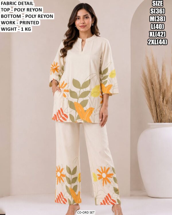 Elegant Casual Wear Poly Reyon Set