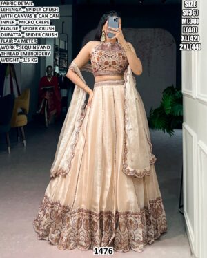 Spider Crush Sequins Embroidery Lehenga Choli
