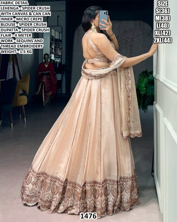 Spider Crush Sequins Embroidery Lehenga Choli