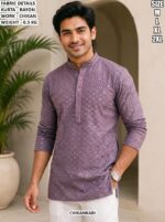 Casual Wear Chikan Work Men Kurta