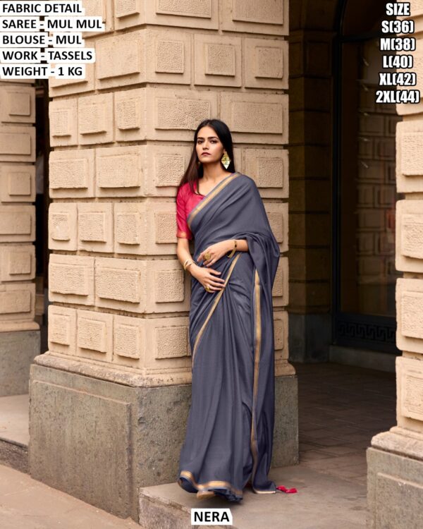 Stylish Daily Wear Mul Mul Saree