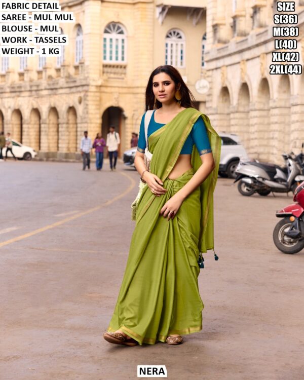 Stylish Daily Wear Mul Mul Saree
