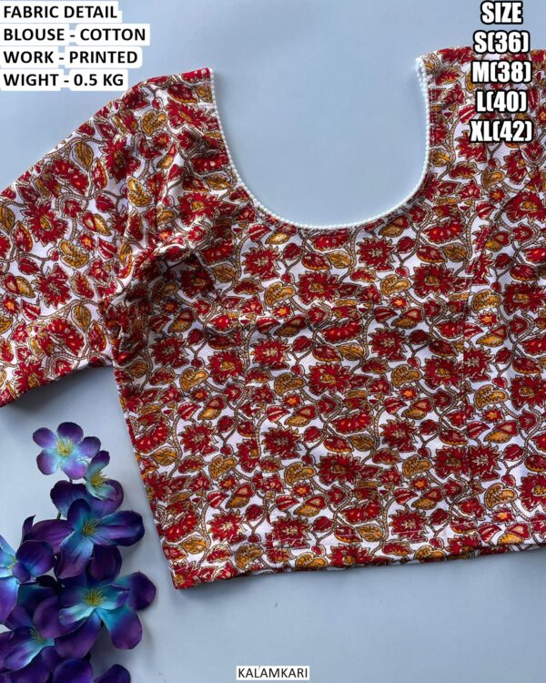 Casual And Festive Wear Printed Blouse