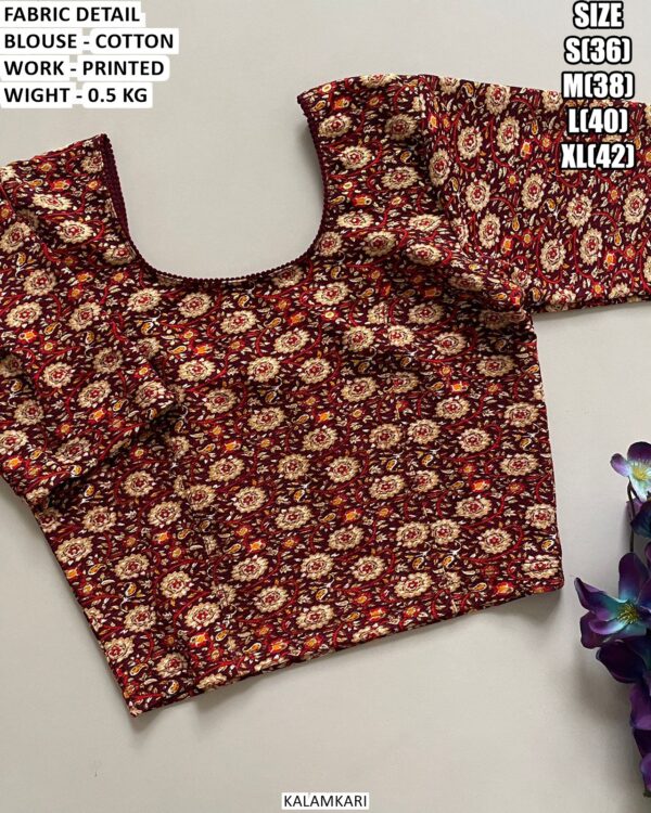 Casual And Festive Wear Printed Blouse