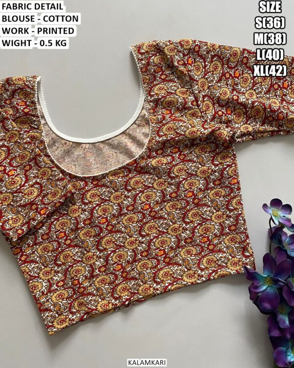 Casual And Festive Wear Printed Blouse
