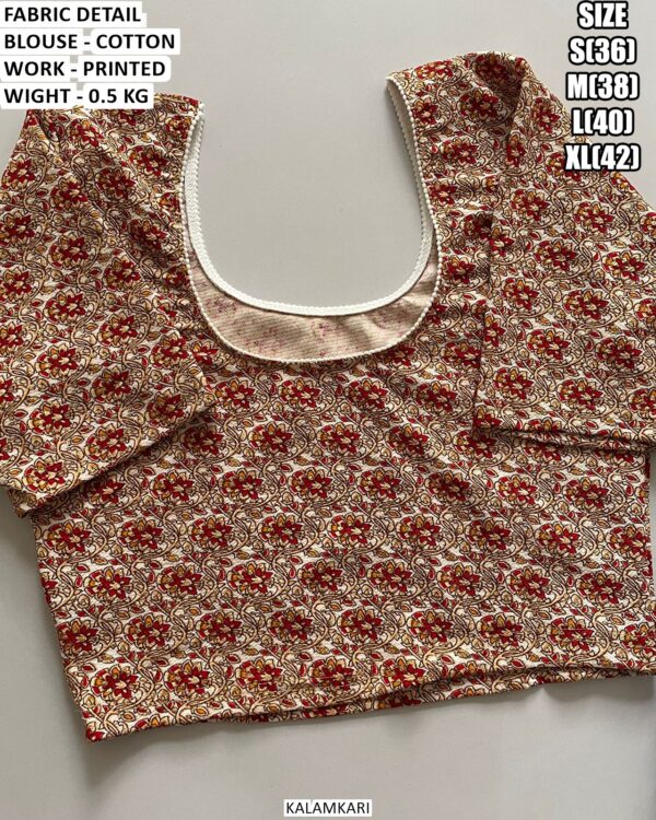 Casual And Festive Wear Printed Blouse