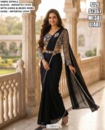 Imported Lycra Beads Work Saree