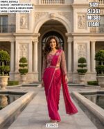 Imported Lycra Beads Work Saree