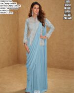 New Superhit Trending Ready To Wear Real Chinon Sarees With Fully Embroidery Work