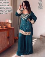 Designer Fendy Silk Suit Set With Real Mirror Work