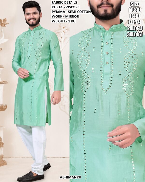 Premium Viscose Kurta With Semi Cotton Pajama