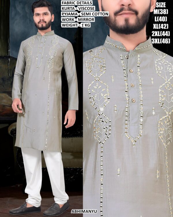 Premium Viscose Kurta With Semi Cotton Pajama
