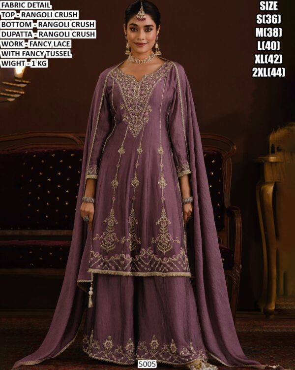 Premium Rangoli Crush Top Bottom Dupatta Set