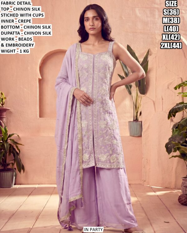 Designer Beads Work Suit For Women
