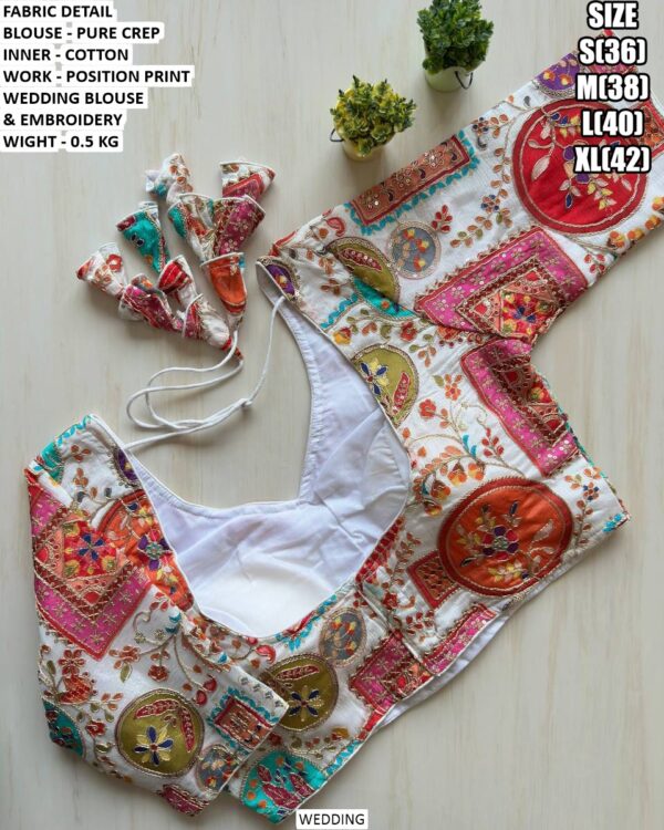 Stylish Pure Crep Party Wear Blouse