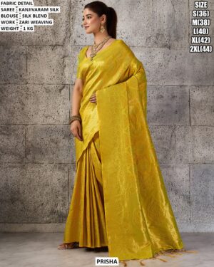 Kanjivaram Silk Zari Weaving Saree