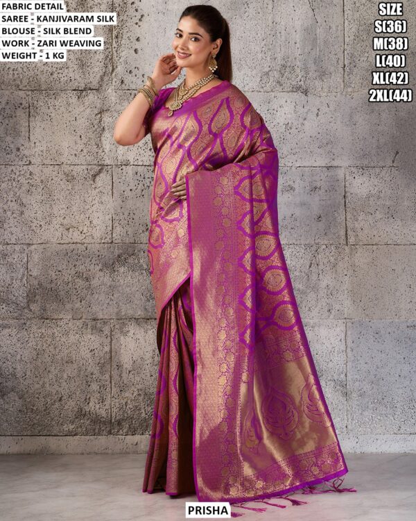 Kanjivaram Silk Zari Weaving Saree