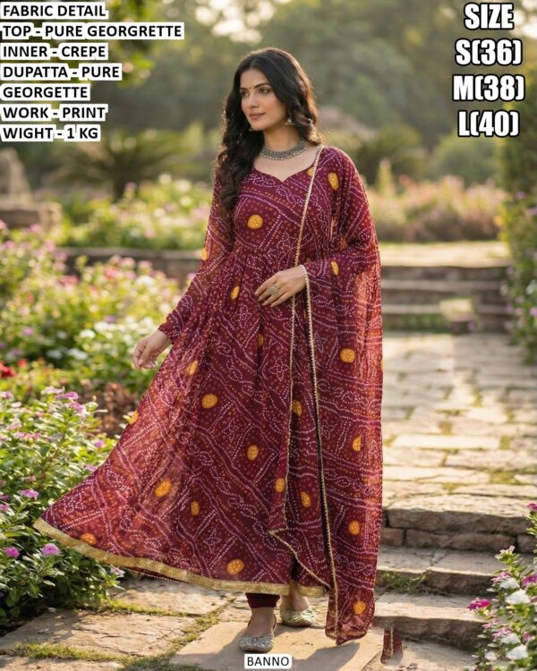 Festive Wear Pure Georgette Printed Outfit