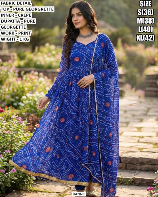 Festive Wear Pure Georgette Printed Outfit