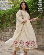 Chanderi Silk Embroidery Suit Set