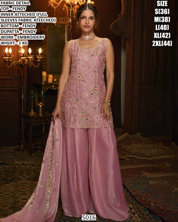 Beautiful Fendy Embroidered Suit With Dupatta